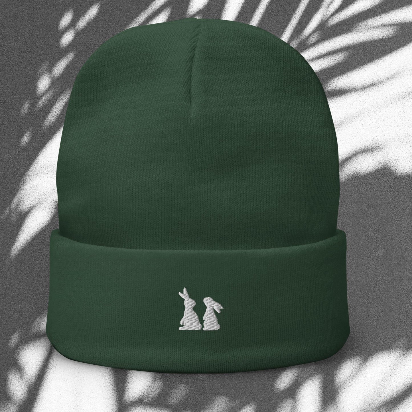 Bunnies-Embroidered Beanie