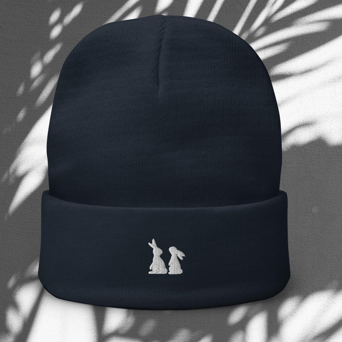 Bunnies-Embroidered Beanie
