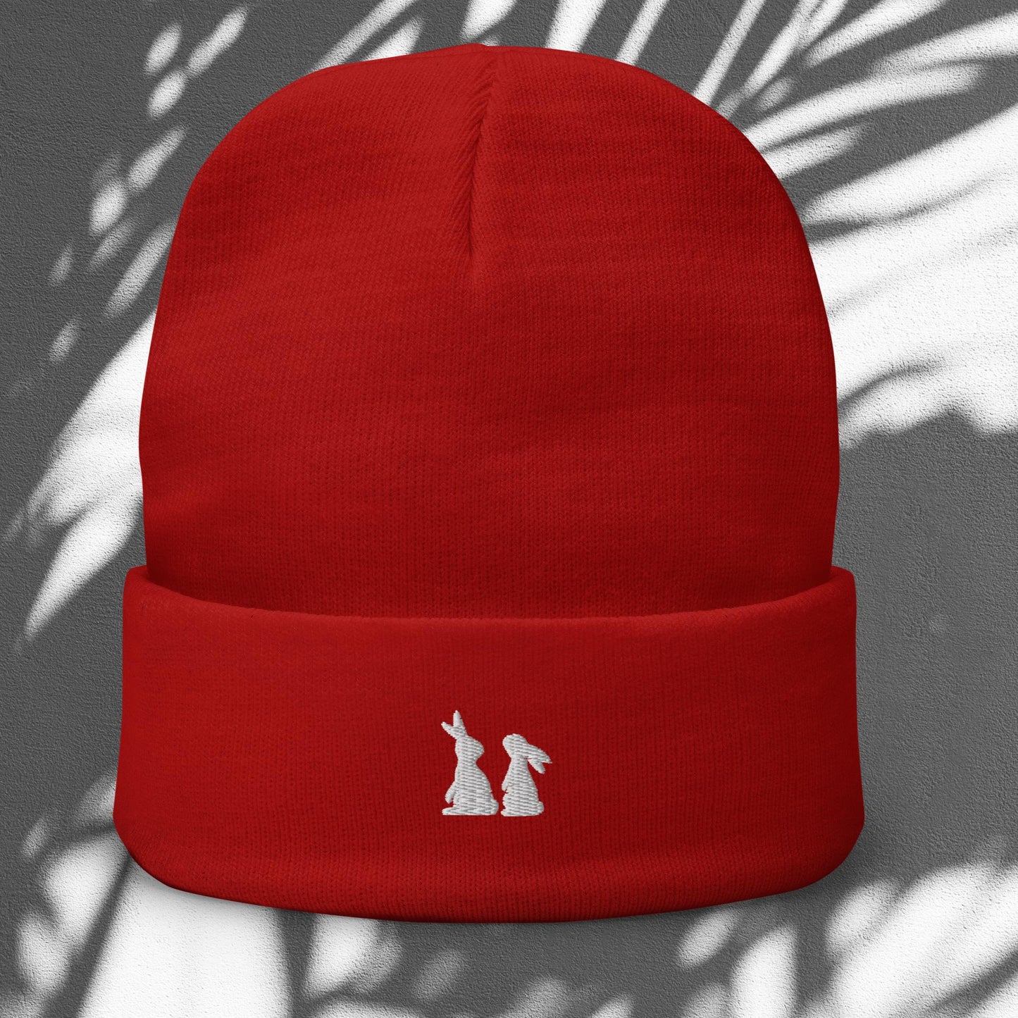 Bunnies-Embroidered Beanie