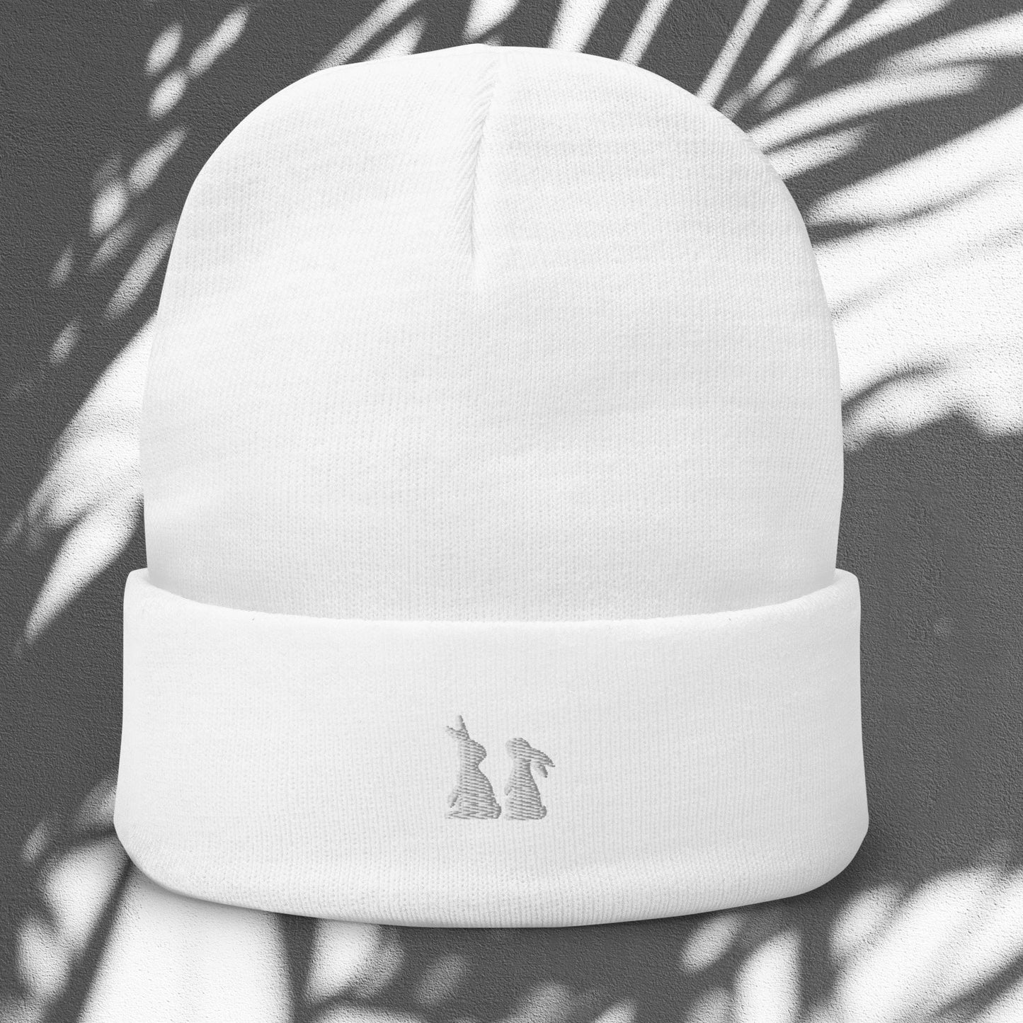 Bunnies-Embroidered Beanie